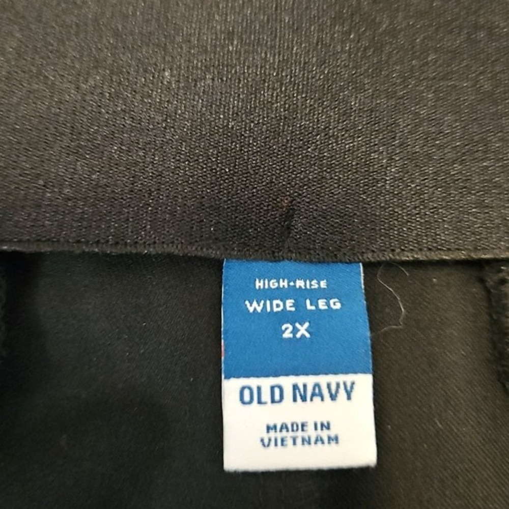Old Navy Black Wide‑Leg High‑Rise Dress Pants Women's 2X Classic Workwear - Picture 5 of 8